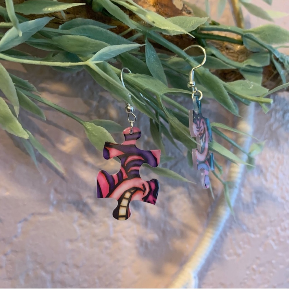 New Handmade puzzle earrings Light weight - Picture 5 of 11